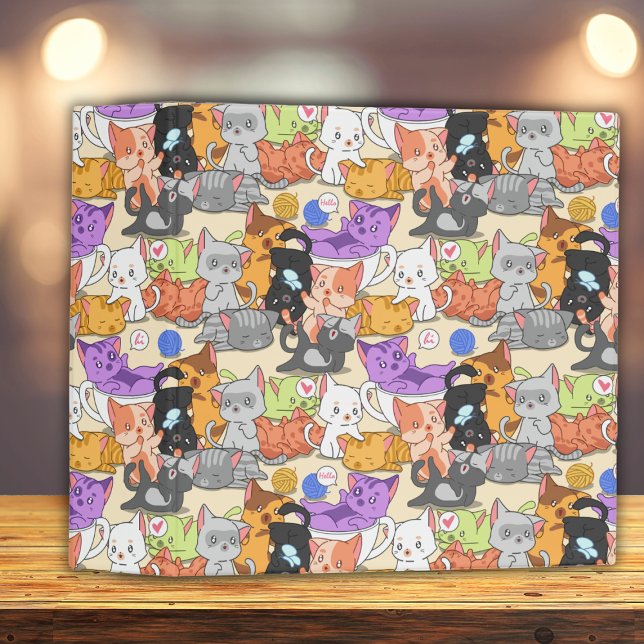 Classeur Motif chats mignons (Créateur téléchargé)
