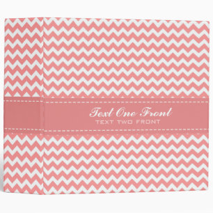 Classeur Motif Chevron Blanc Et Rose