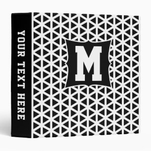 Classeur Motif Chevron noir et blanc