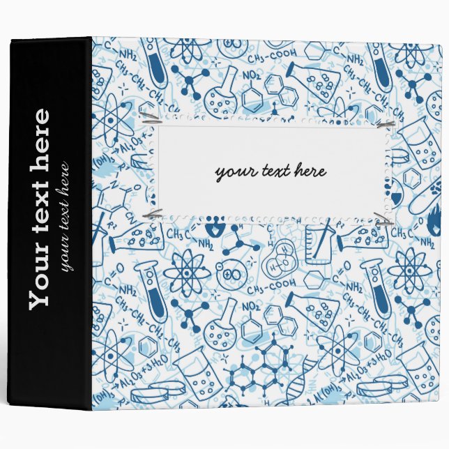 Classeur Motif chimique de l'école (Devant/Côté)