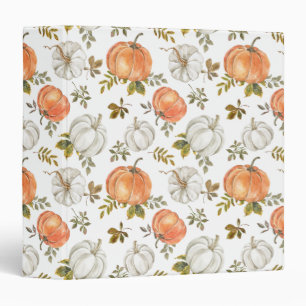 Classeur Motif Citrouille d'aquarelle d'automne