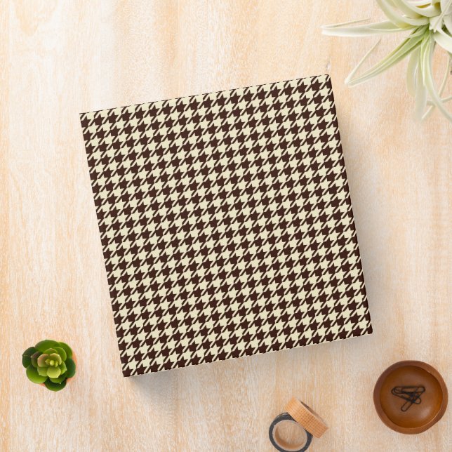 Classeur Motif classique Brown ivoire Pepita Houndstooth (In Situ)