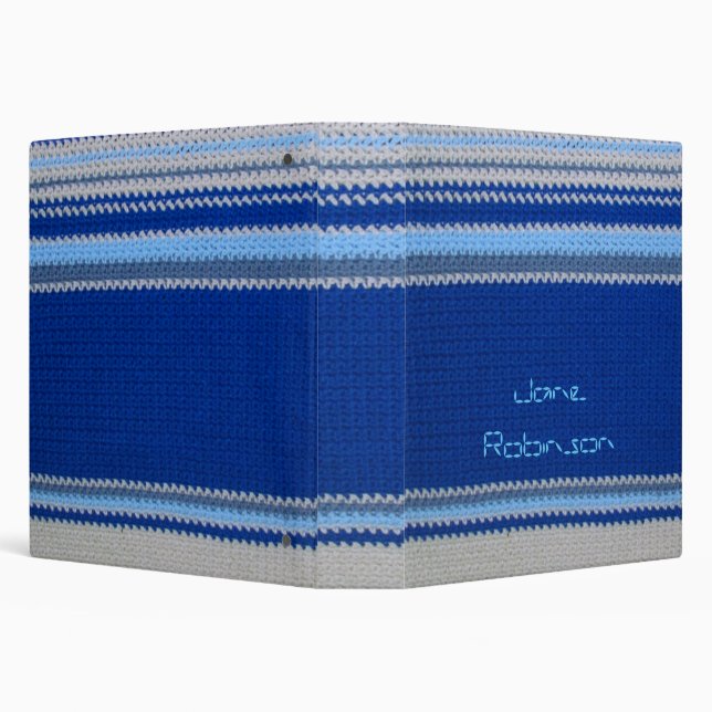 Classeur - Motif Crochet en Bleu Grilles (Arrière-plan)