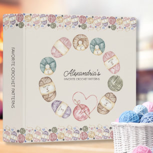 Classeur Motif Crochet Keeper