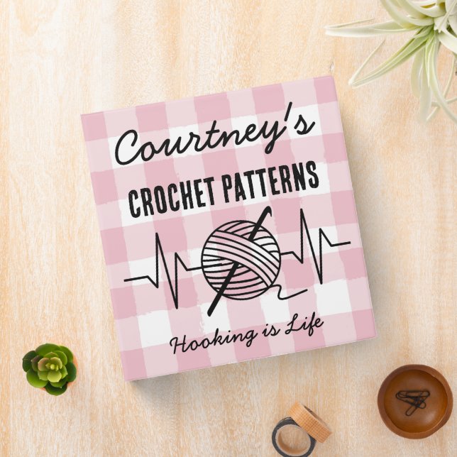 Classeur Motif Crochet personnalisé (In Situ)