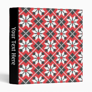 Classeur Motif croix rouge et noir personnalisé