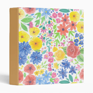 Classeur Motif d'aquarelle florale