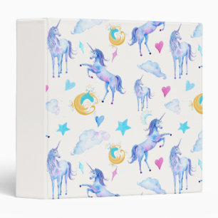 Classeur Motif d'aquarelle magique Unicorn Design Imaginair