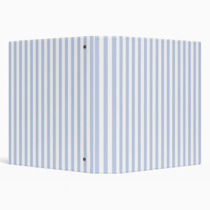Classeur Motif d'art à rayures verticales bleu blanc doux