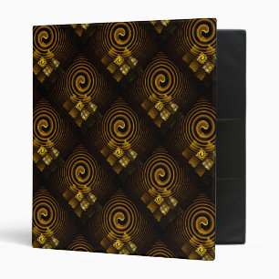 Classeur Motif d'art abstrait élégant boho moderne or #502