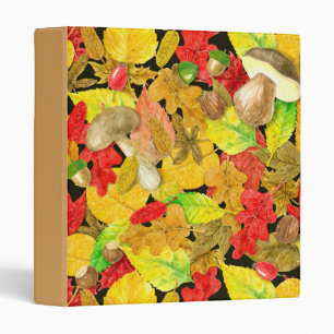 Classeur Motif d'automne aquarelle