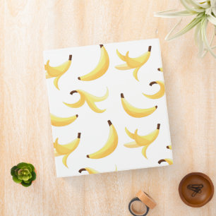 Classeur Motif de banane jaune rétro drôle éditable pour fê