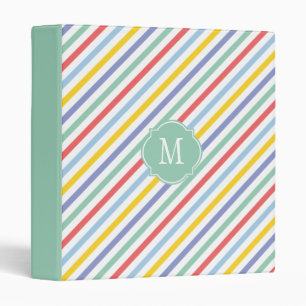 Classeur Motif de bandes arc-en-ciel de printemps