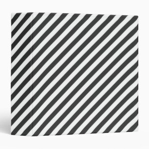 Classeur Motif de bandes diagonales noires et blanches