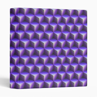 Classeur Motif de bloc de cube violet abstrait