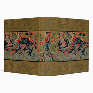 Classeur Motif de broderie en soie de dragon chinois antiqu