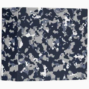 Classeur Motif de camouflage bleu gris blanc Camo