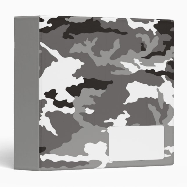 Classeur Motif de camouflage gris (Devant/Côté)