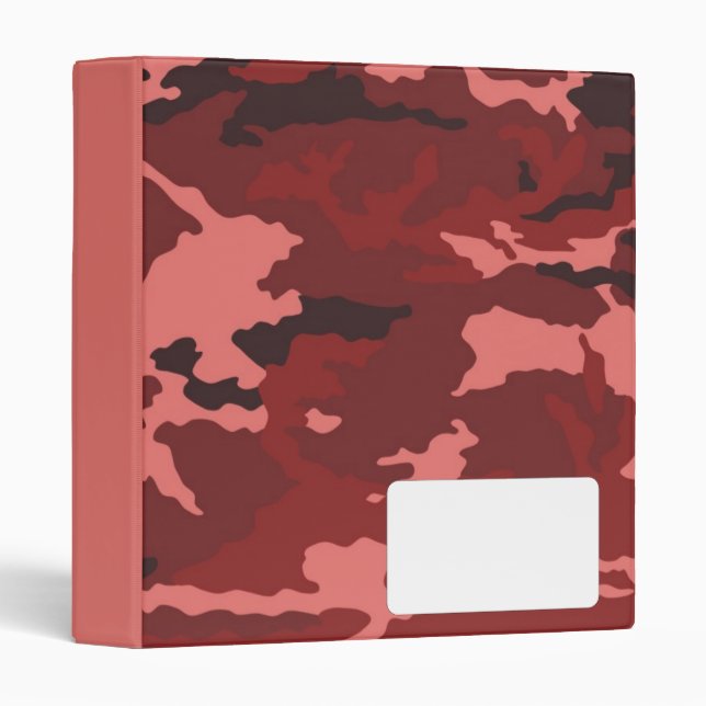 Classeur Motif de camouflage rouge (Devant/Côté)