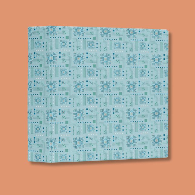 Classeur Motif de carte bleue et Turquoise (Créateur téléchargé)