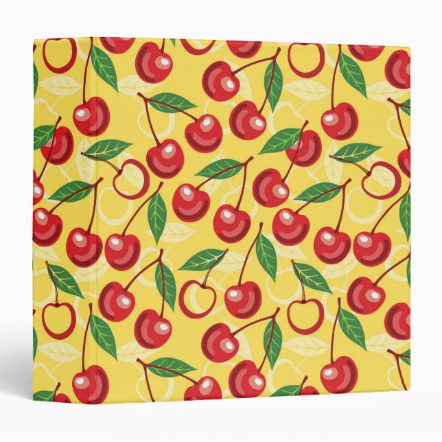 Classeur Motif de cerise (Devant/Côté)