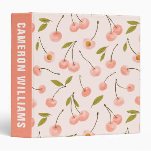 Classeur Motif de cerise aquarelle