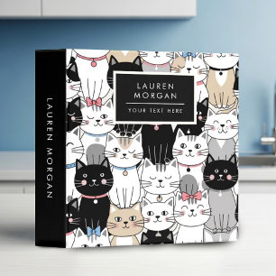 Classeur Motif de chat fantaisiste mignon