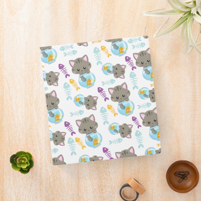 Classeur Motif De Chats, Chats Mignons, Chatons, Poisson (In Situ)