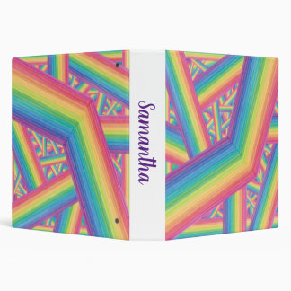 Classeur Motif de chevauchement géométrique arc-en-ciel cla