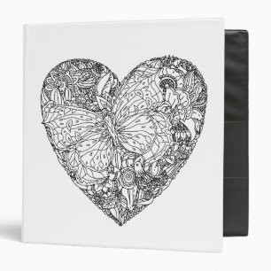 Classeur Motif de coeur de papillon