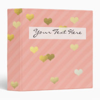 motif de coeurs d'amour d'or de faux, rayures de