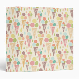 Classeur Motif de cornets de crème glacée