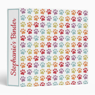 Classeur Motif de couleur arc-en-ciel blanc personnalisé p