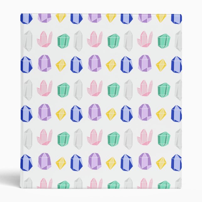 Classeur Motif de cristaux colorés (Devant)