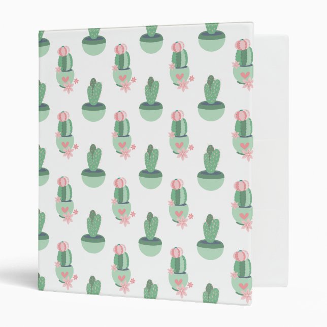 Classeur Motif de Cute Cactus (Devant/intérieur)