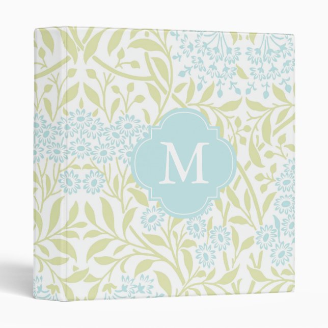 Classeur Motif de Damas de la Monnaie Verte Monographique (Devant/Côté)
