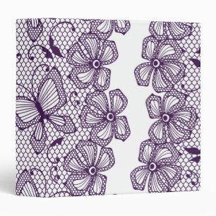 Classeur Motif de dentelle avec des papillons
