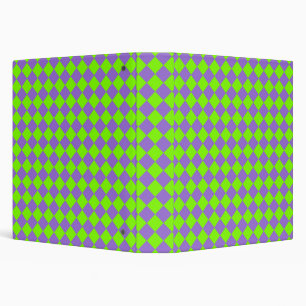 Classeur Motif de diamant Purple Green Checker