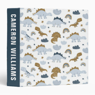 Classeur Motif de dinosaure arc-en-ciel mignon