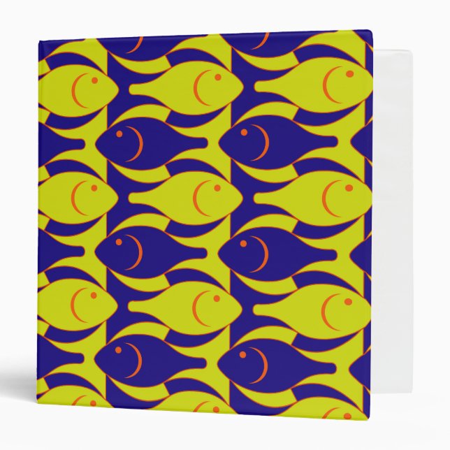Classeur Motif de fantaisie de poissons (Devant/Intérieur)
