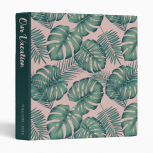 Classeur Motif de feuille tropicale Nos vacances
