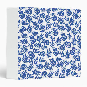 Classeur Motif de feuilles botaniques bleues modernes
