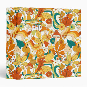Classeur Motif de fleurs de champignons Super rétro