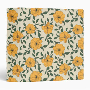 Classeur Motif de fleurs de crapaud orange