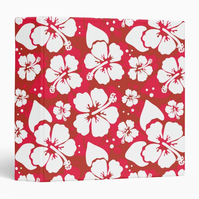 Classeur Motif de fleurs de ketmie (Devant/Côté)