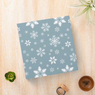 Classeur Motif de flocon de neige, flocons blancs, neige, g