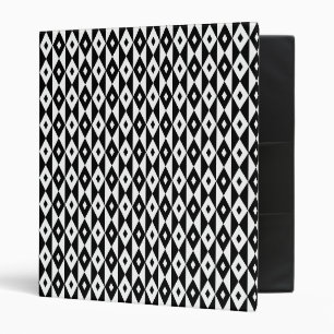 Classeur Motif de forme de diamant blanc noir moderne