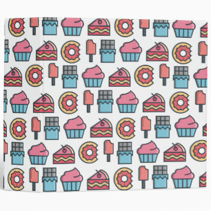 Classeur Motif de gâteaux et desserts
