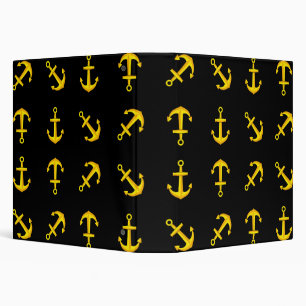 Classeur Motif de jeu d'Ancres en bateau doré