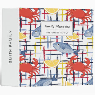 Classeur Motif de marché de fruits de mer méditerranéen (1)
